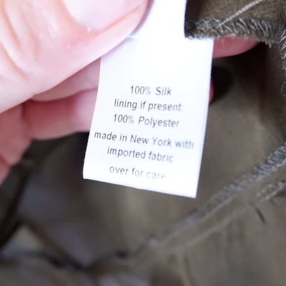 SOLD- RACHEL COMEY Floater Silk Blouse in Olive - Picture 9 of 11